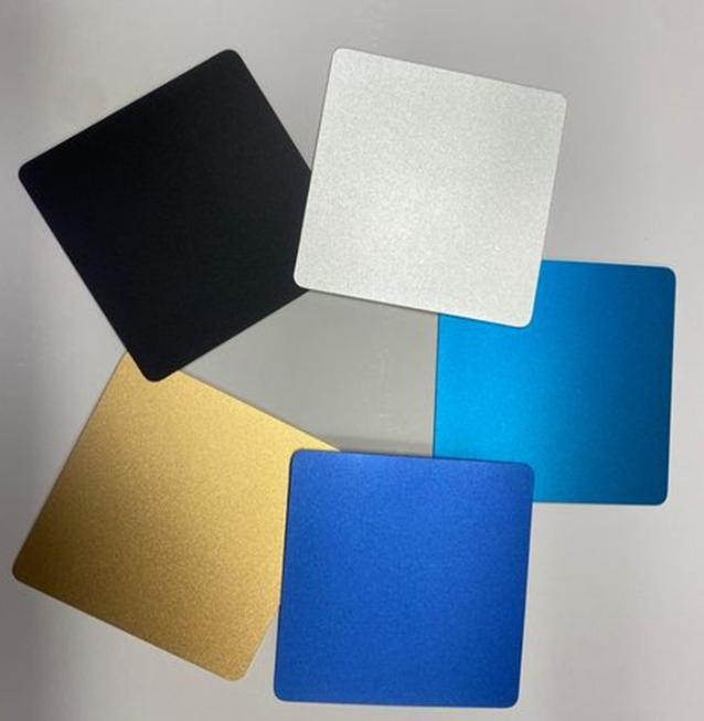 different colors of thin aluminum sheets