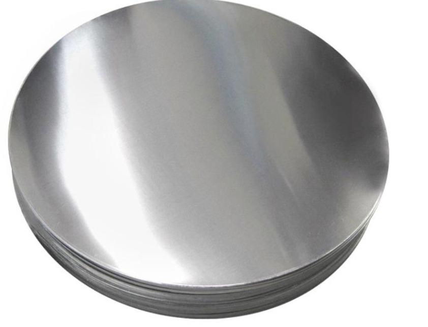 Polished aluminium circle