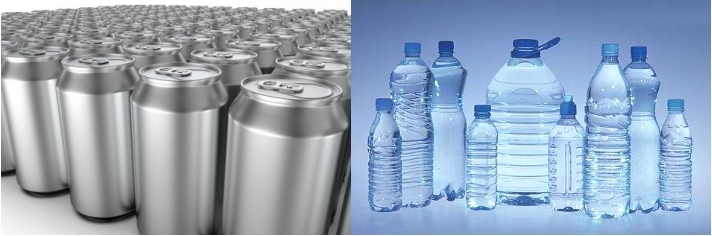 aluminum cans vs plastic bottles